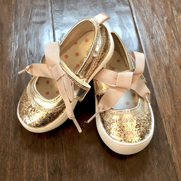 Carter's Other - Gold Sparkle Mary Jane Shoes